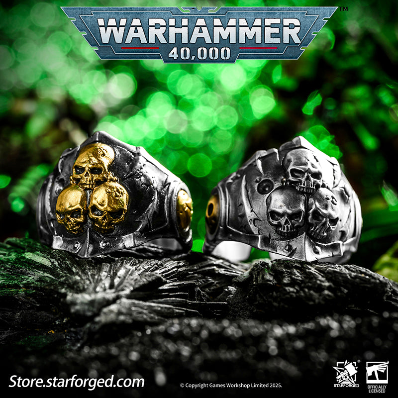 Starforged Warhammer 40K Ring of the Plague Dominus Death Guard Sliver Rings Accessories Jewelry The Death Guard were the XIV Astartes Legion, gene-sons of Mortarion. Once loyal sentinels of the Imperium, they turned against the Emperor during the galaxy-shattering Horus Heresy.For ten millennia since, they have stalked the stars as Nurgle's Chosen - living vessels of countless pestilences, silently spreading death and corruption across worlds.